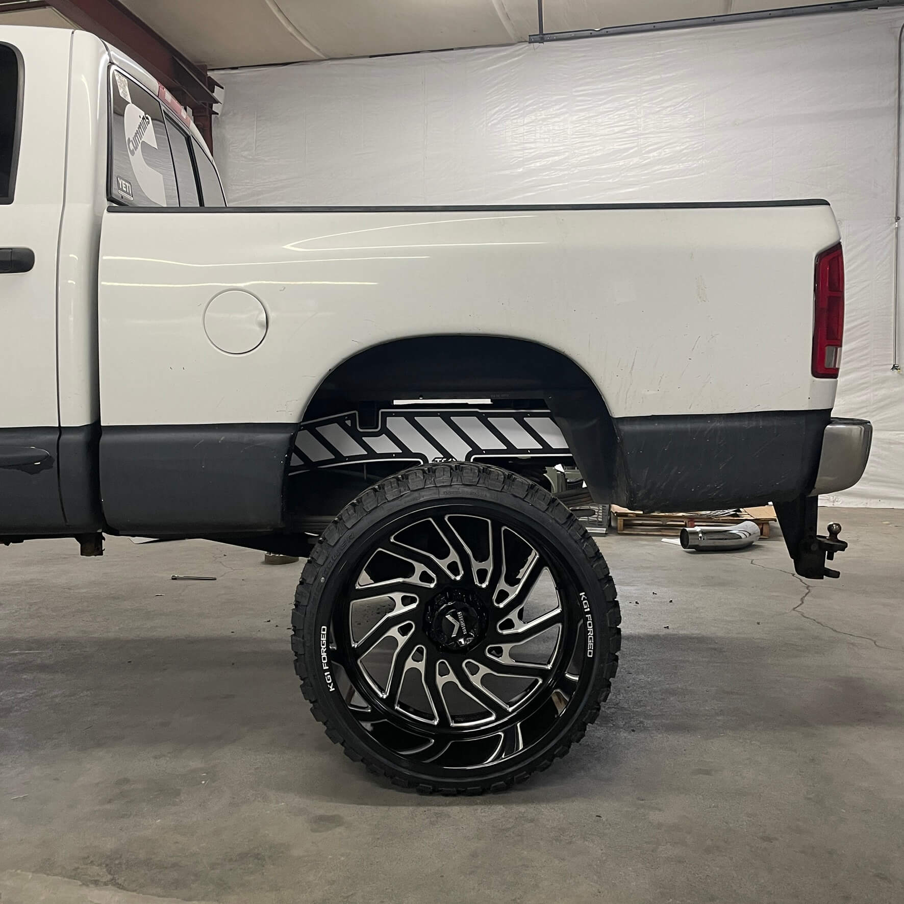 2005 Ram 2500 with KG1 Forged wheels, TSO Octagon Exhaust Tip and TSO Frame Overlays